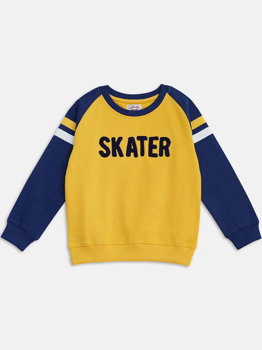 

R&B Boys Yellow Printed Sweatshirt