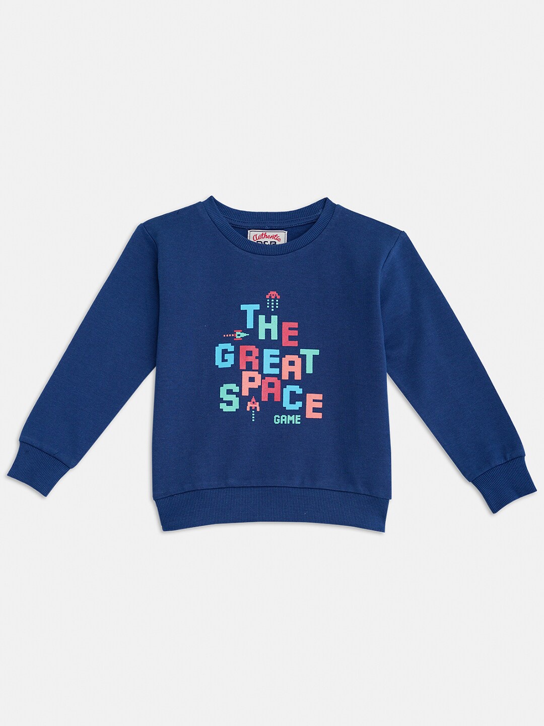 

R&B Boys Blue Printed Sweatshirt