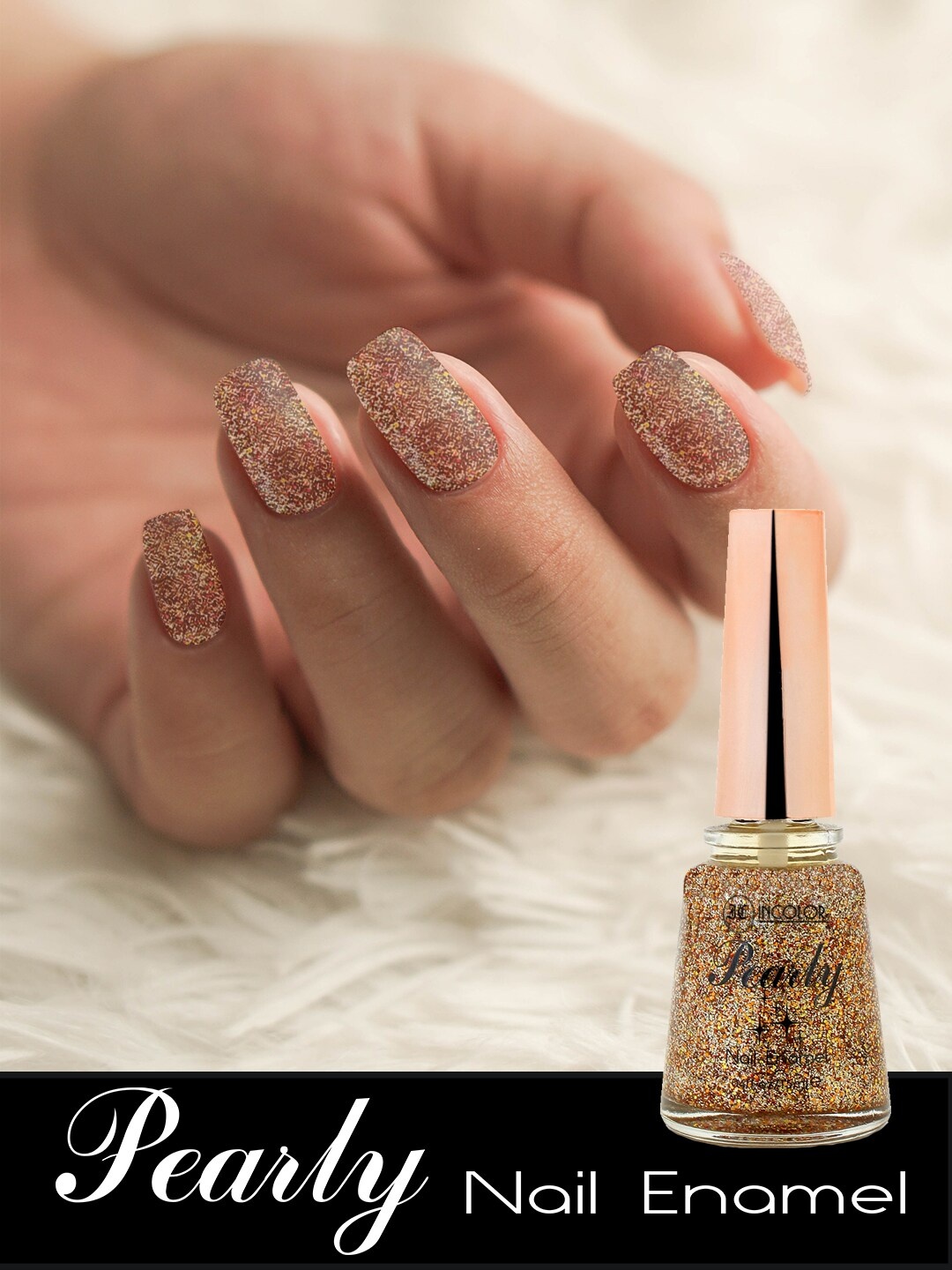

INCOLOR Pearly Bold Professional Shimmer Nail Enamel 15ml - 06, Gold