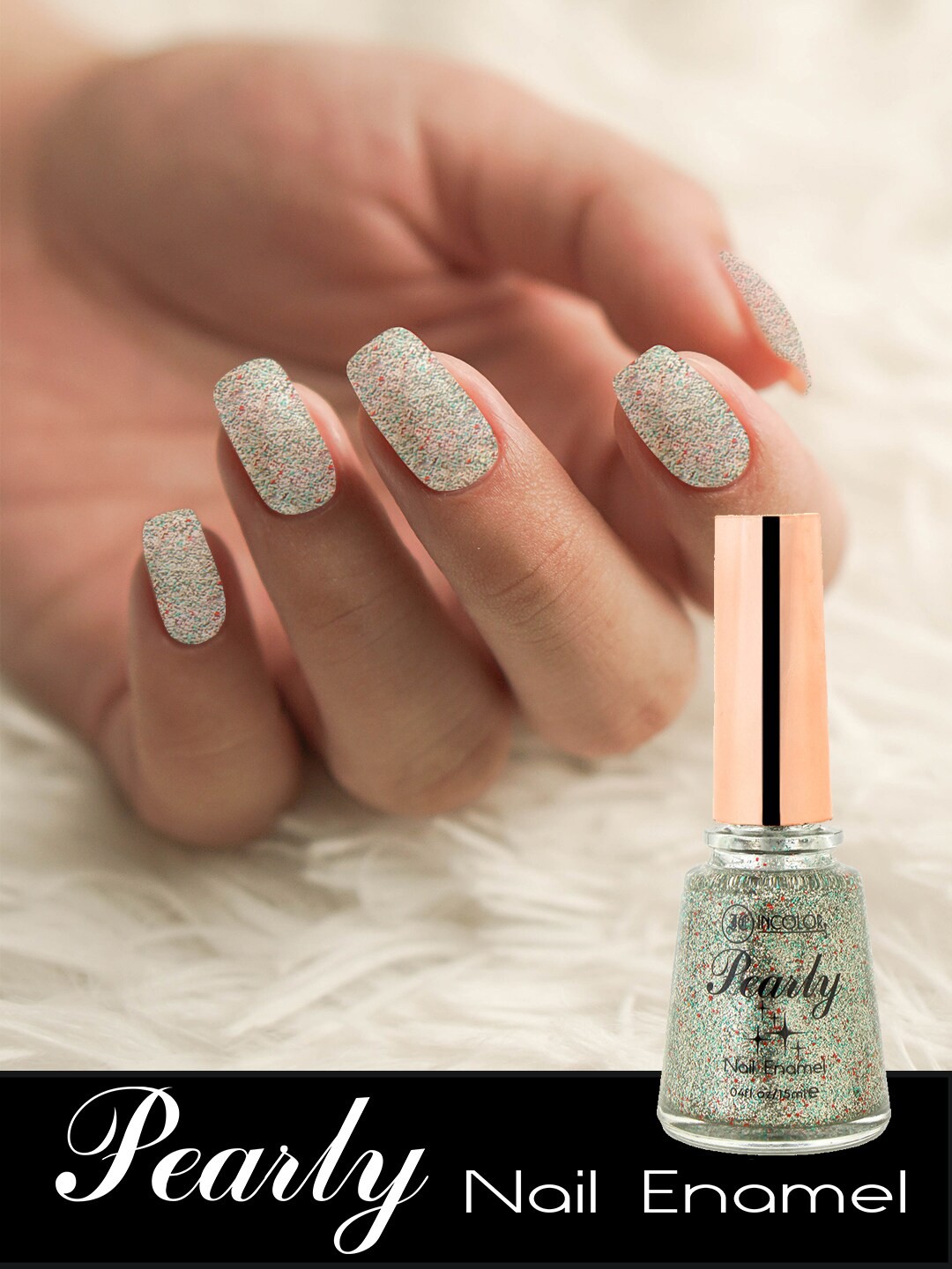 

INCOLOR Pearly Bold Professional Shimmer Nail Polish 15 ml - Shade 10, Off white