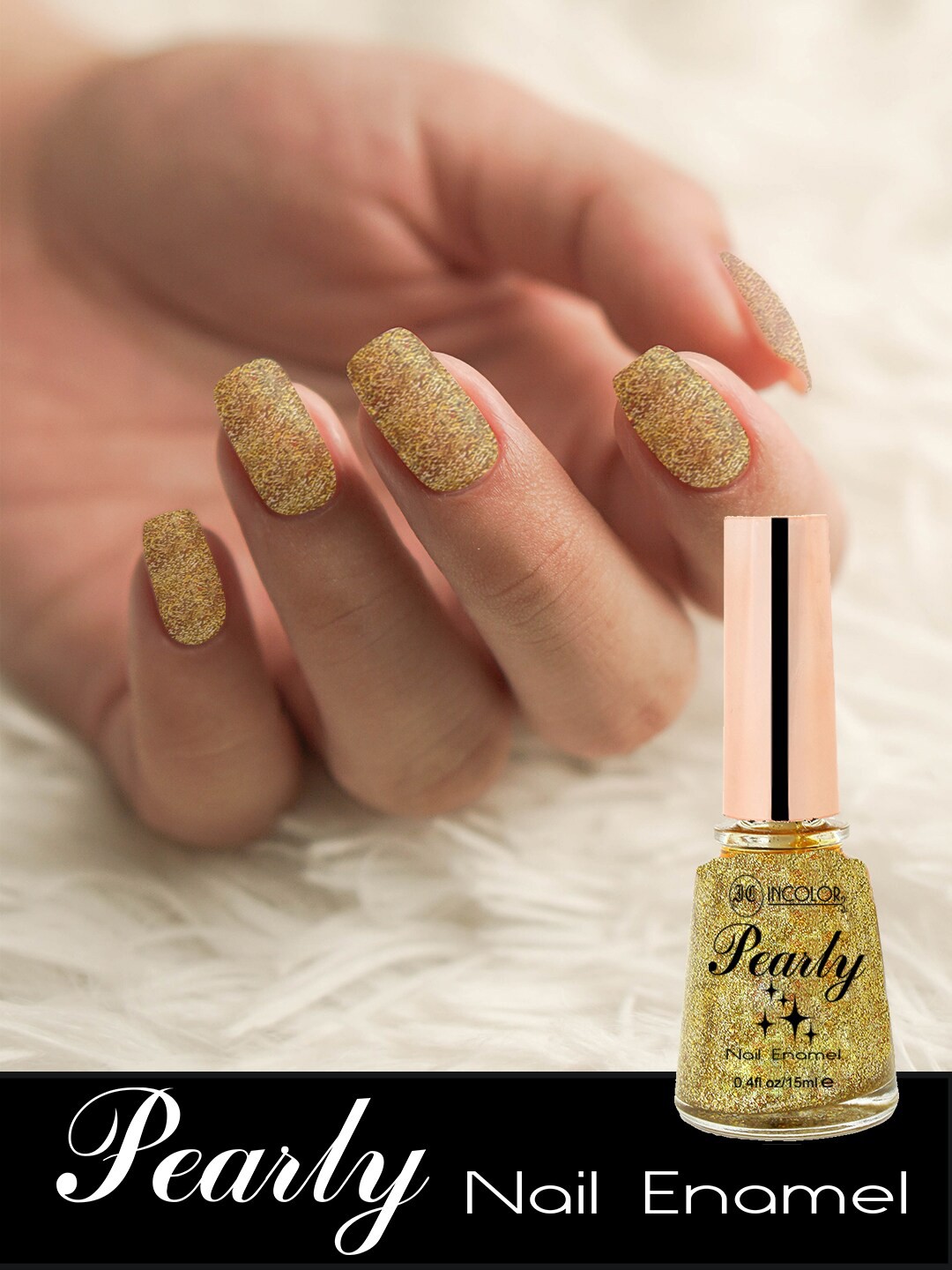 

INCOLOR Pearly Bold Professional Shimmer Nail Enamel 15 ml - 01, Gold