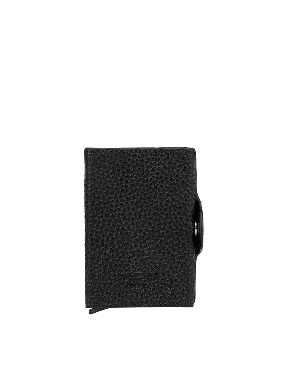 

Da Milano Men Black Textured Leather Card Holder