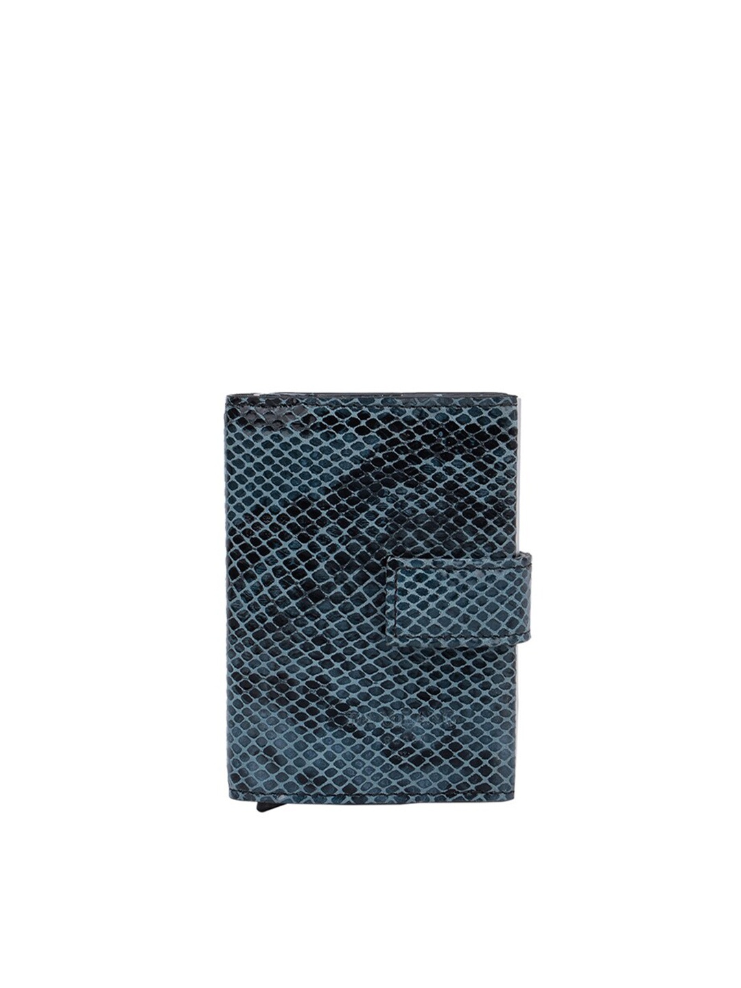 

Da Milano Men Blue Textured Leather Card Holder with SIM Card Holder
