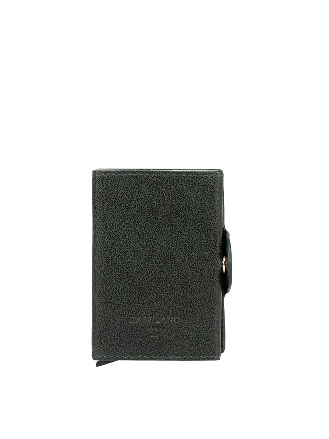 

Da Milano Men Green Textured Leather Card Holder