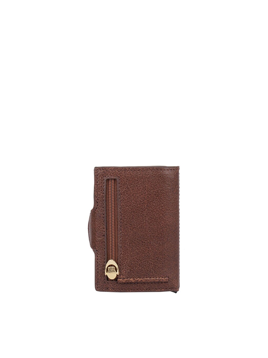 

Da Milano Men Brown Textured Leather Card Holder