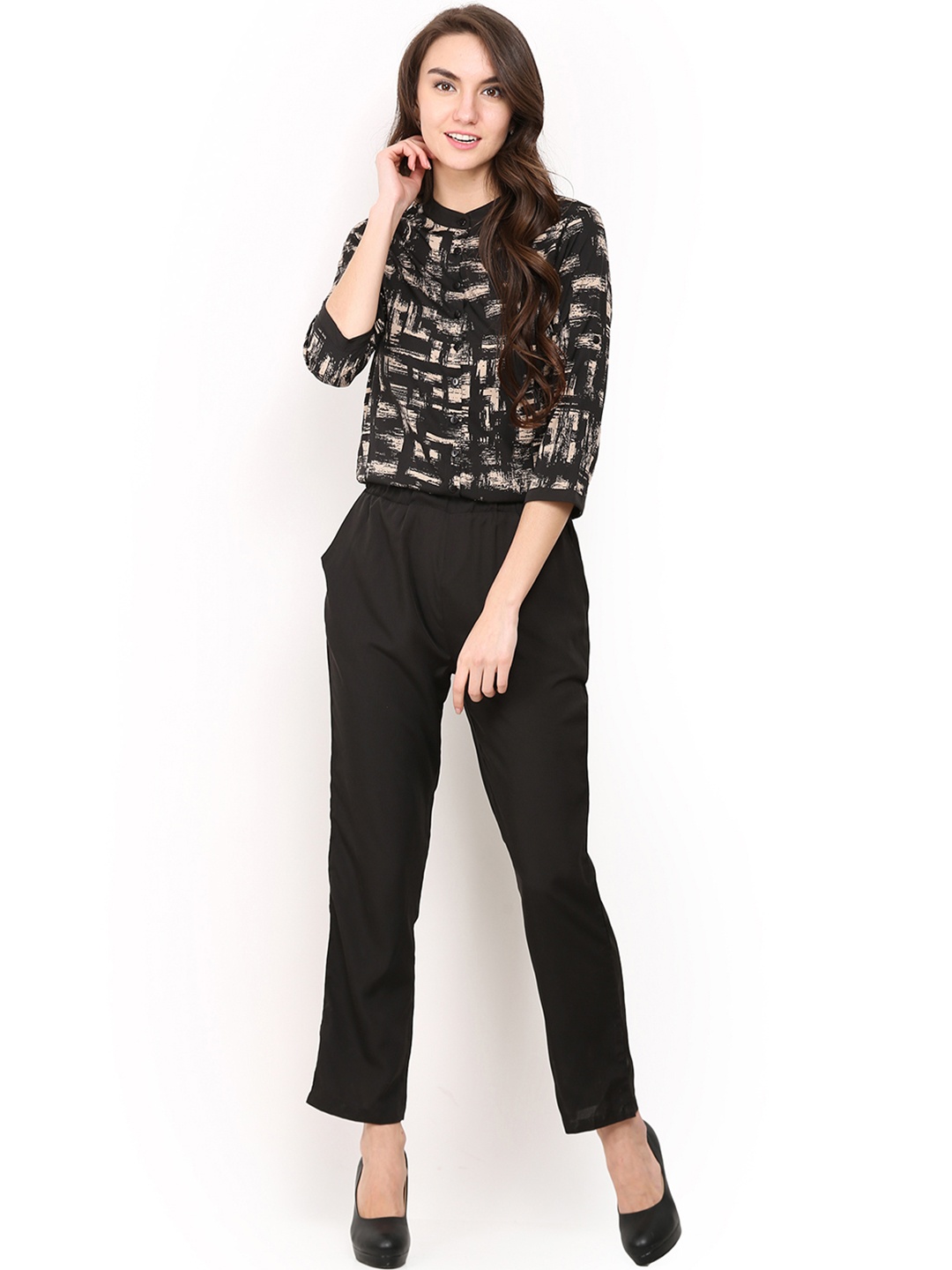 

Trend Arrest Black Printed Jumpsuit