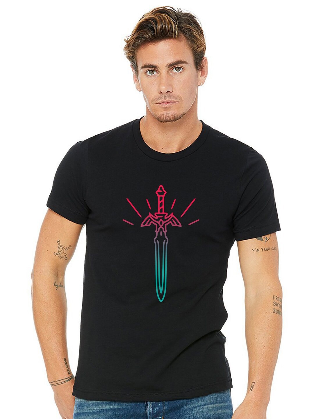 

Planet Superheroes Men Black Printed T-shirt