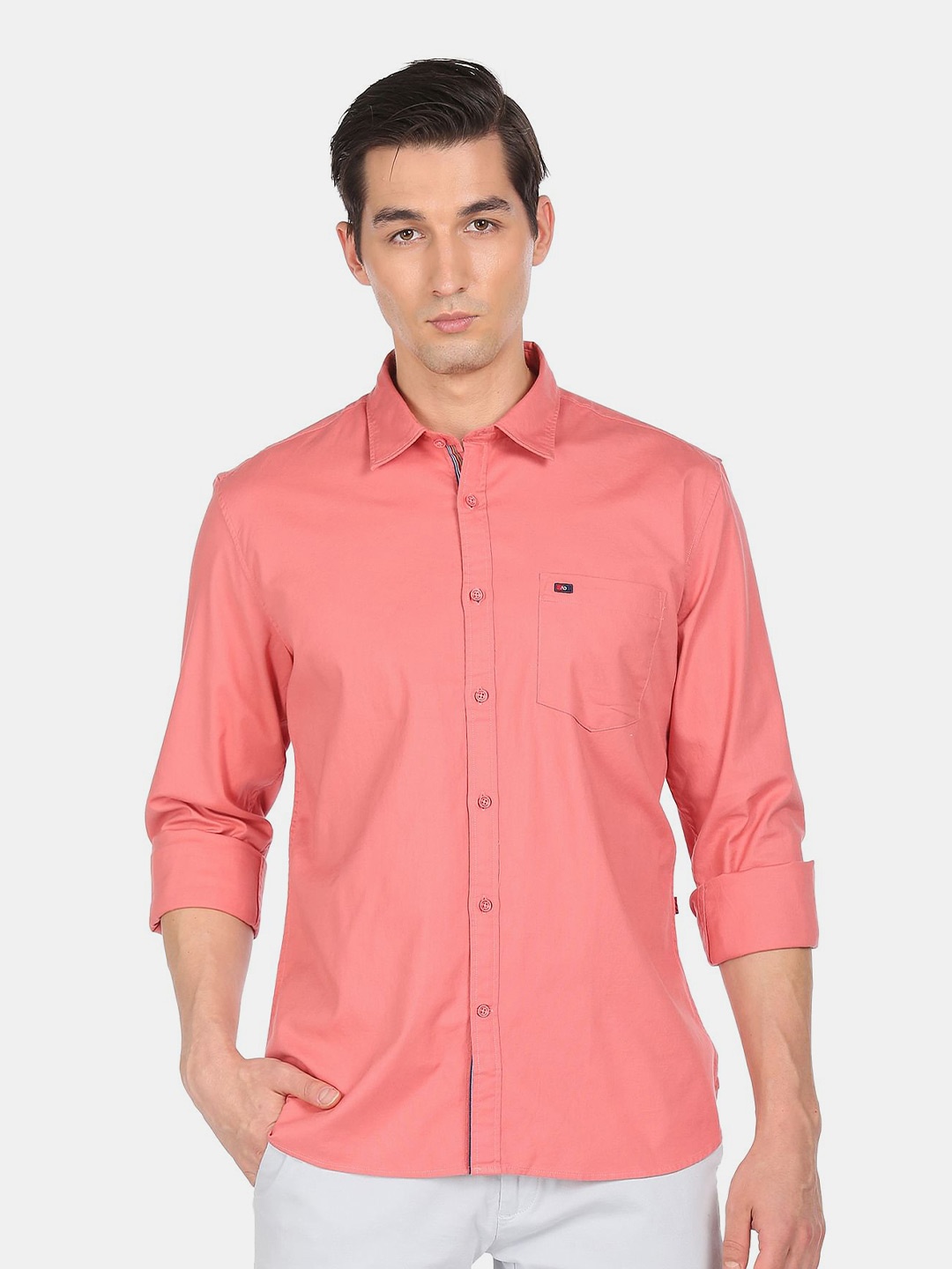 

AD By Arvind Men Red Casual Shirt