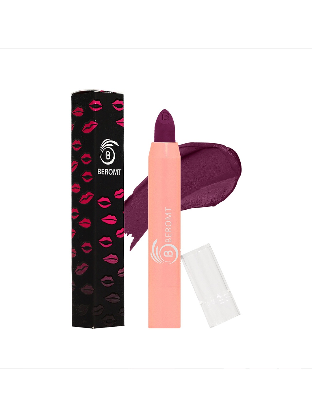 

BEROMT Smudge Proof Perfect Pout Long-Lasting Matte Lip Crayon - Retro Girl BLC12, Purple