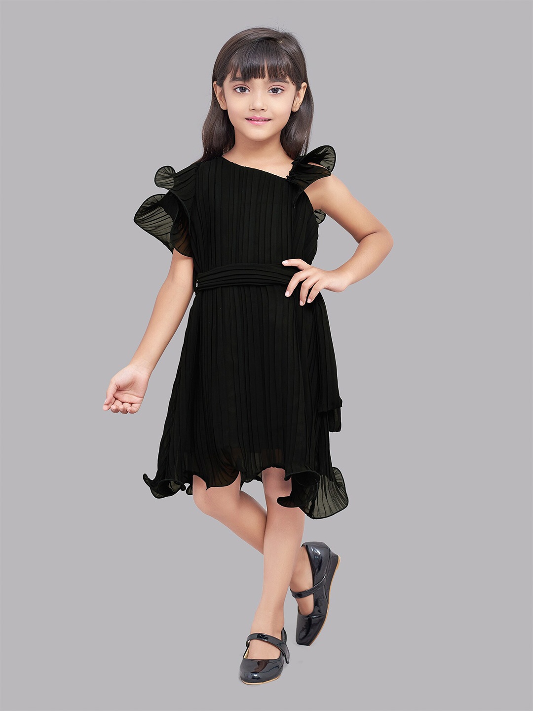 

Pink Chick Black Georgette Dress