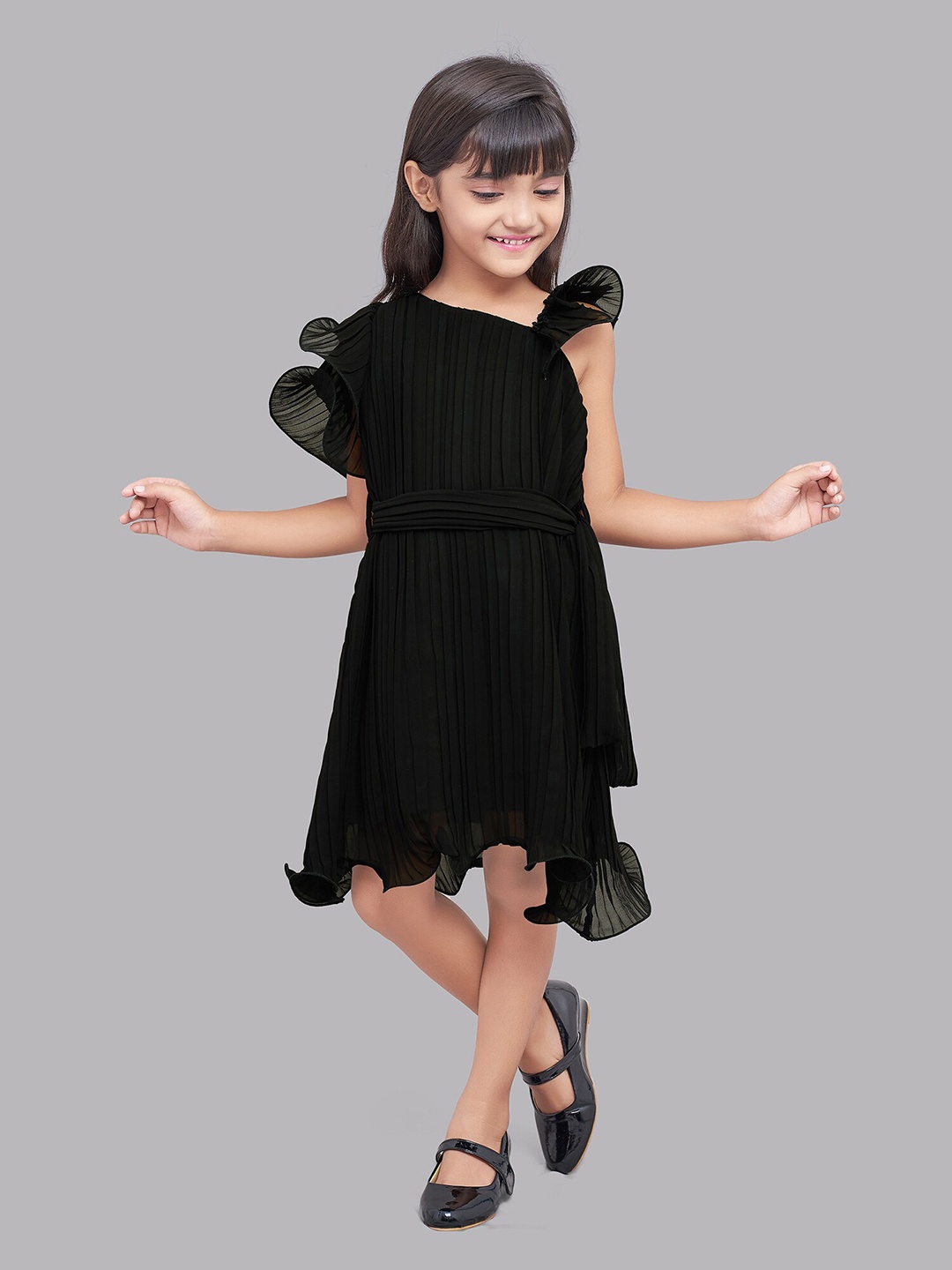 

Pink Chick Black Georgette Dress