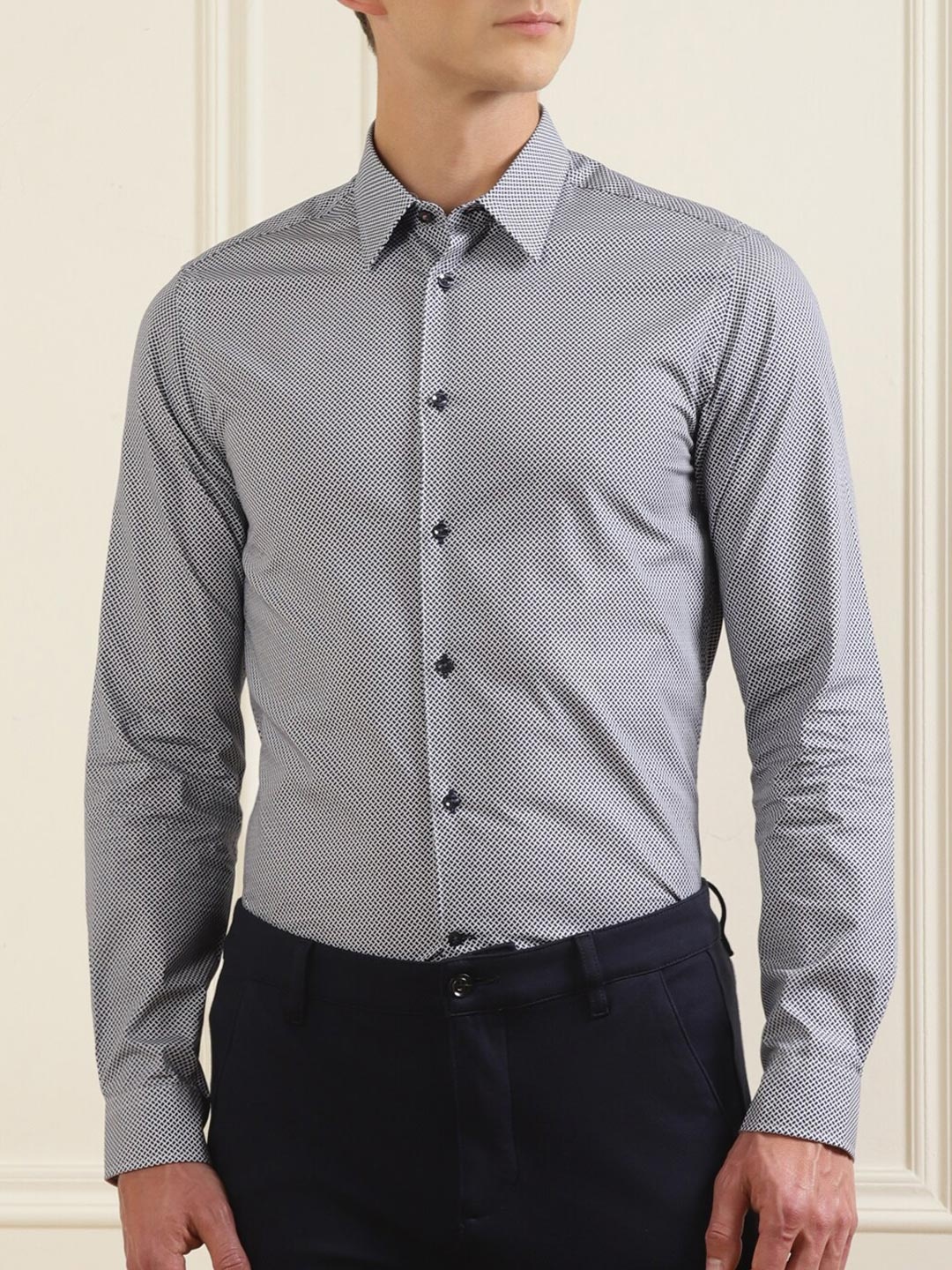 

Ted Baker Men Navy Blue Formal Shirt