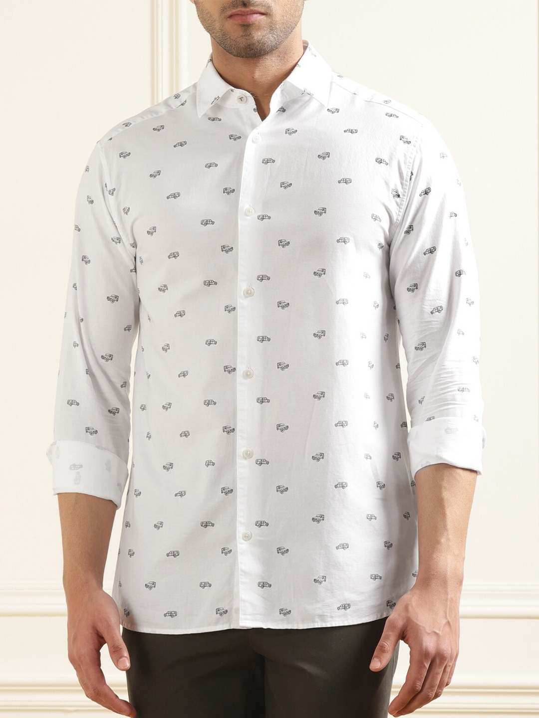 

Ted Baker Men White Printed Casual Shirt