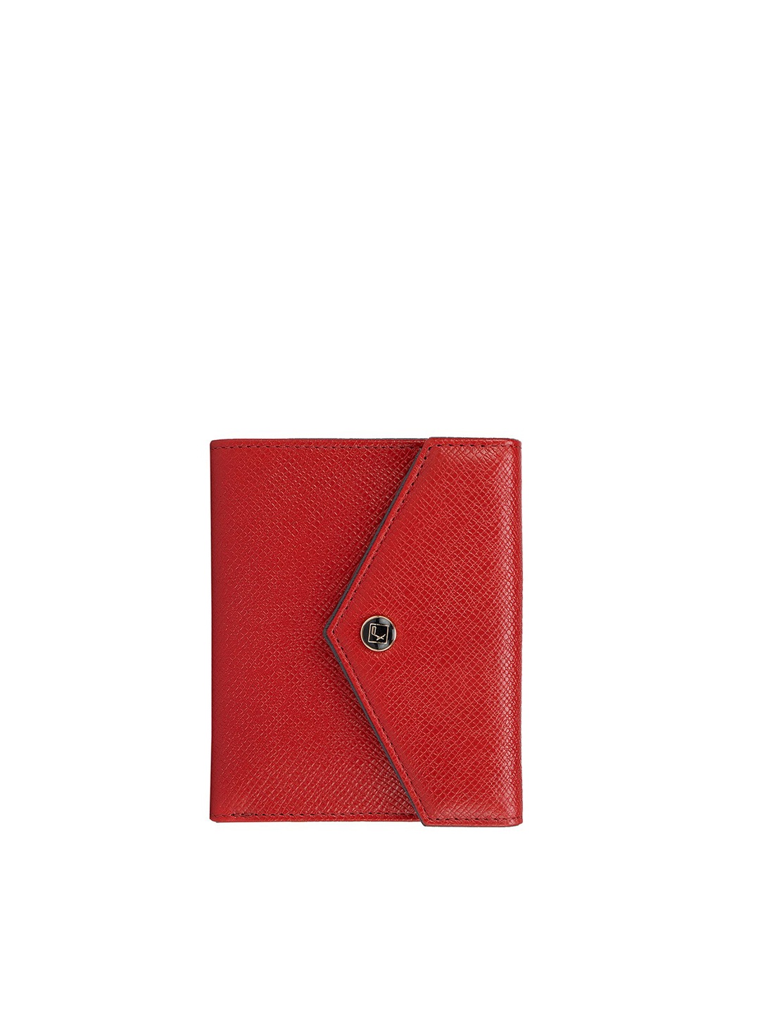 

Da Milano Women Red & Black Textured Leather Envelope