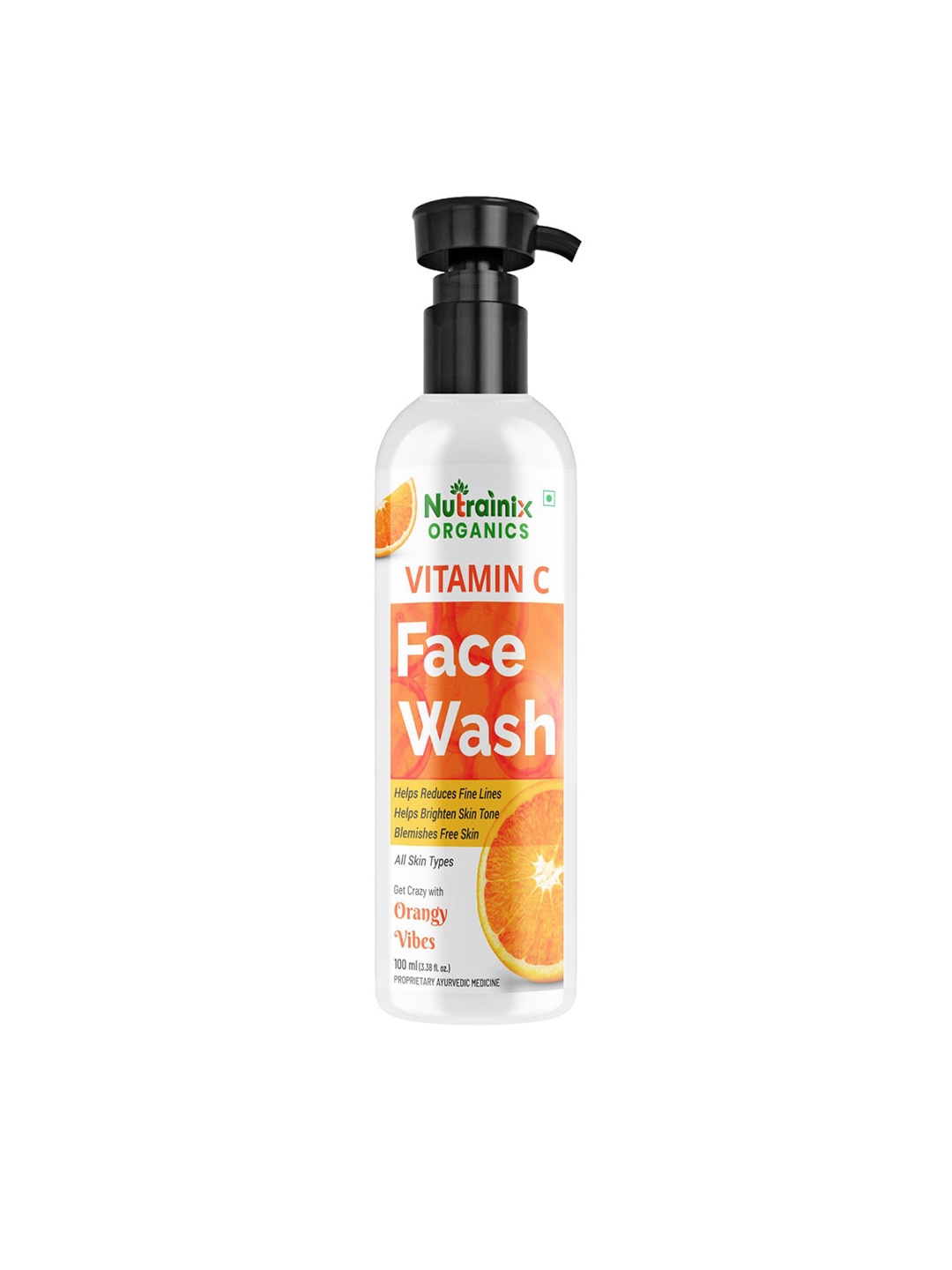 

Nutrainix Organics 100% Natural Vitamin C Face Wash with Orangy Vibes - 100 ml, Orange