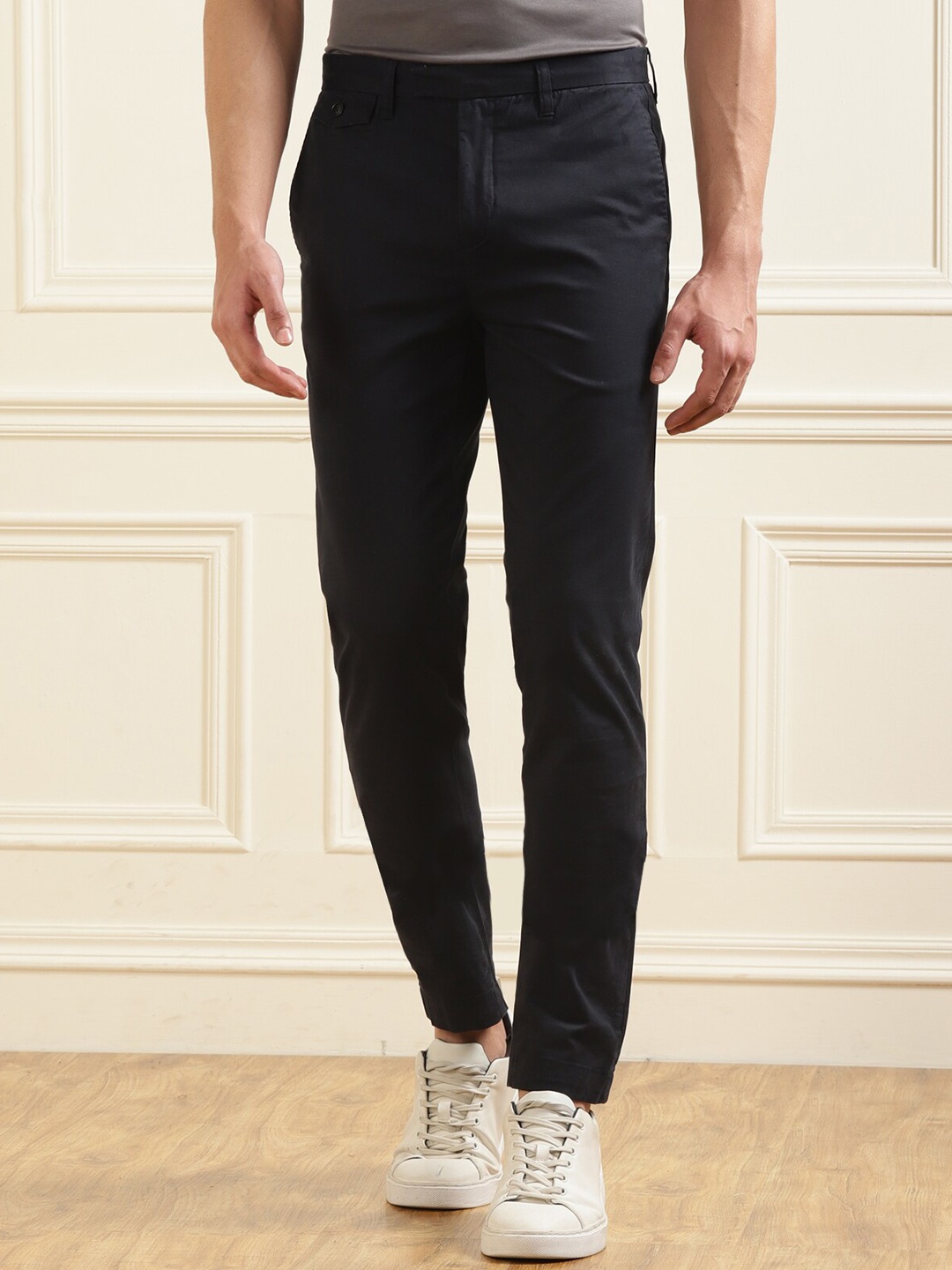 

Ted Baker Men Navy Blue Slim Fit Trousers