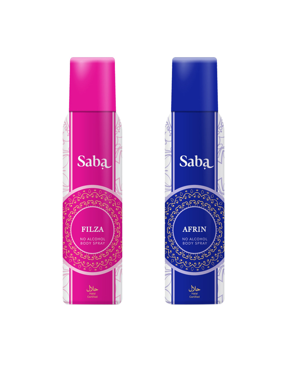 

Saba Women Set of Filza + Afrin No Alcohol Body Spray - 150 ml Each, Pink