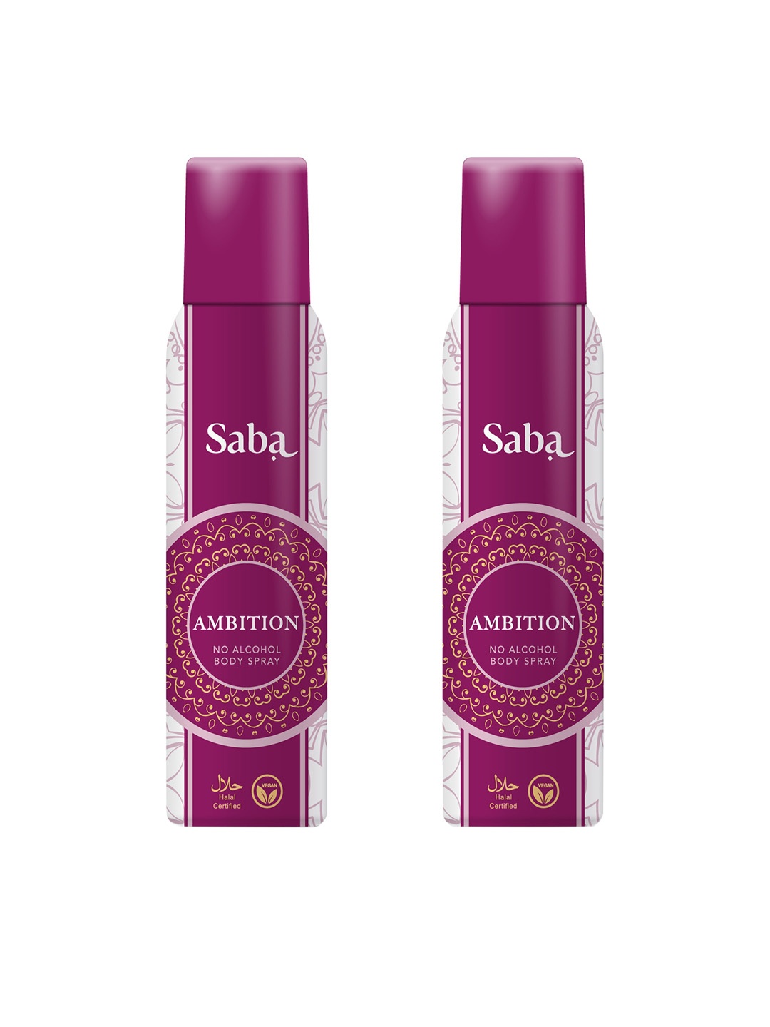 

Saba Women Set Of 2 Ambition No Alcohol Deodorant Body Spray - 150 ml Each, Magenta