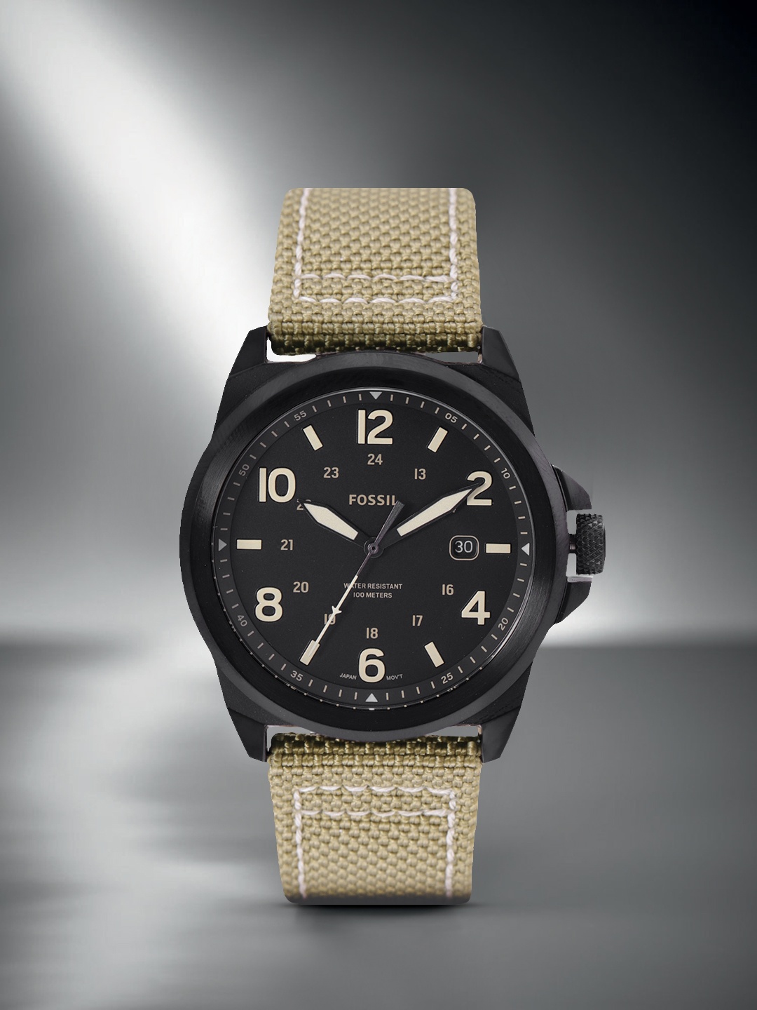 

Fossil Men Black Dial & Brown Straps Analogue Watch FS5917