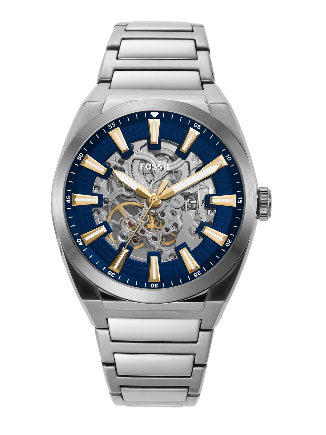 

Fossil Men Skeleton Everett Automatic Analogue Watch, Navy blue