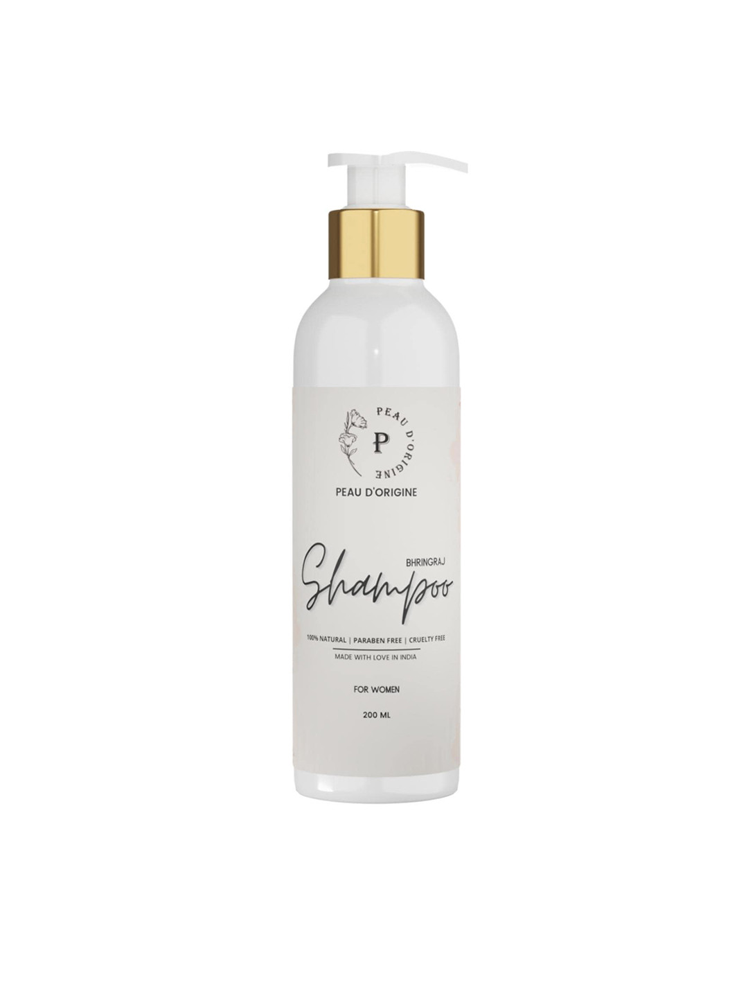 

Peau D'origine Women Bhringraj Natural & Paraben-Free Shampoo with Vitamin E - 200 ml, White
