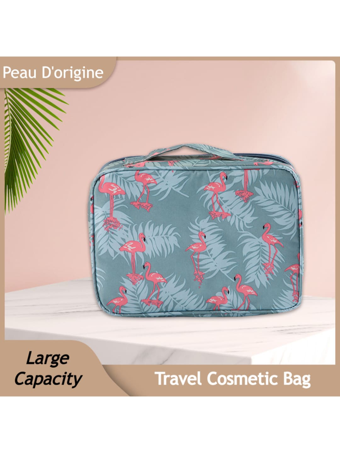 

Peau D'origine Women Blue & Pink Printed Makeup Organisers