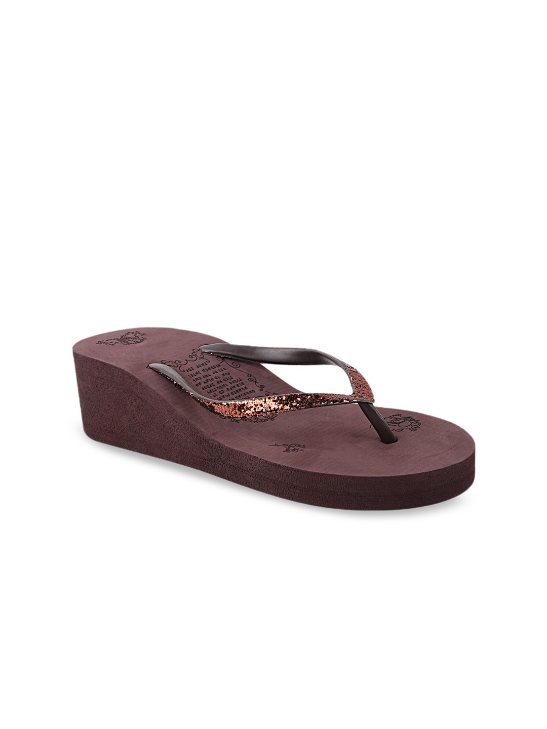 

THE WHITE POLE Brown Wedge Sandals