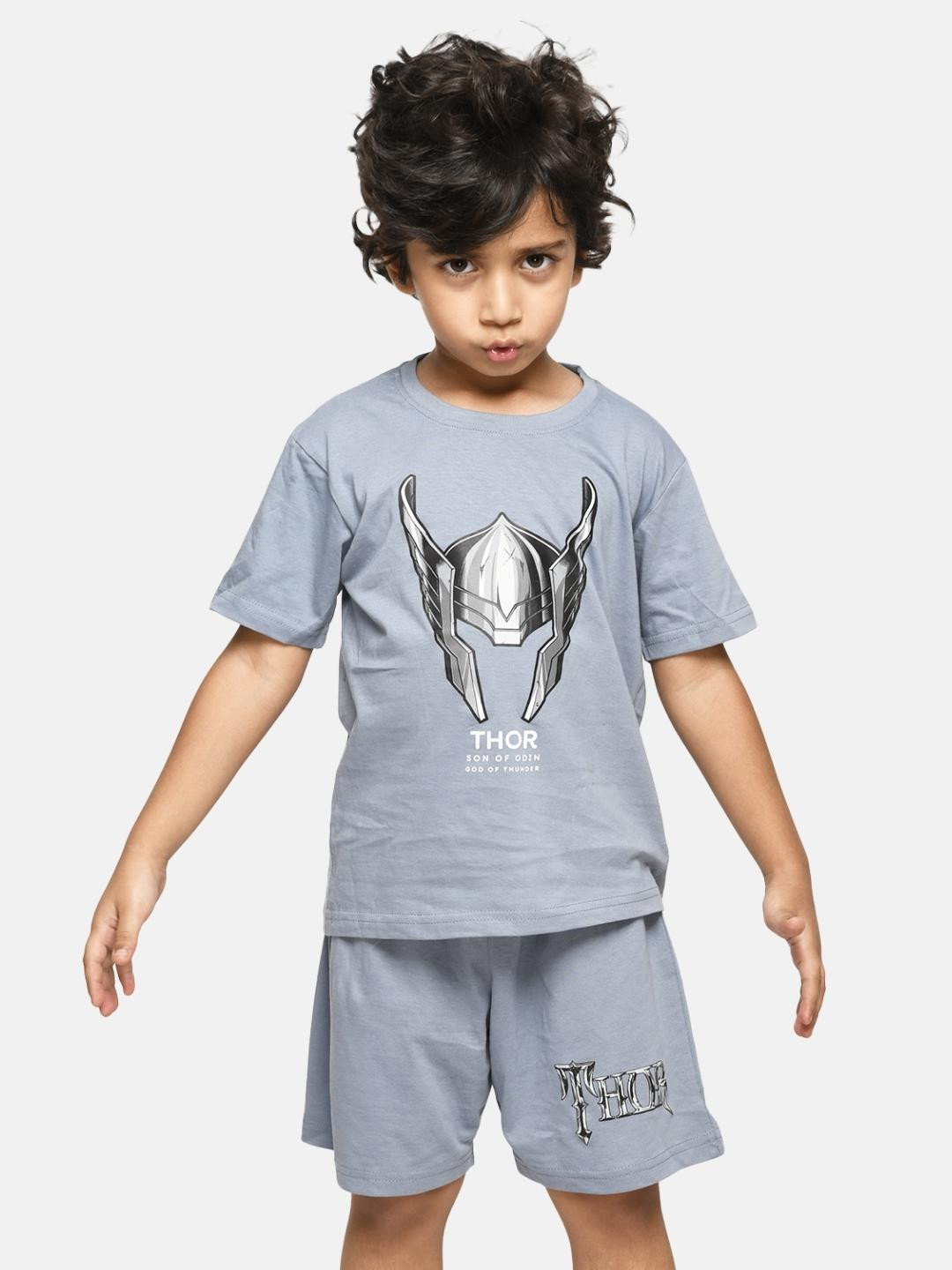 

Nap Chief Unisex Kids Blue & White Thor Son of Odin Printed Clothing Set