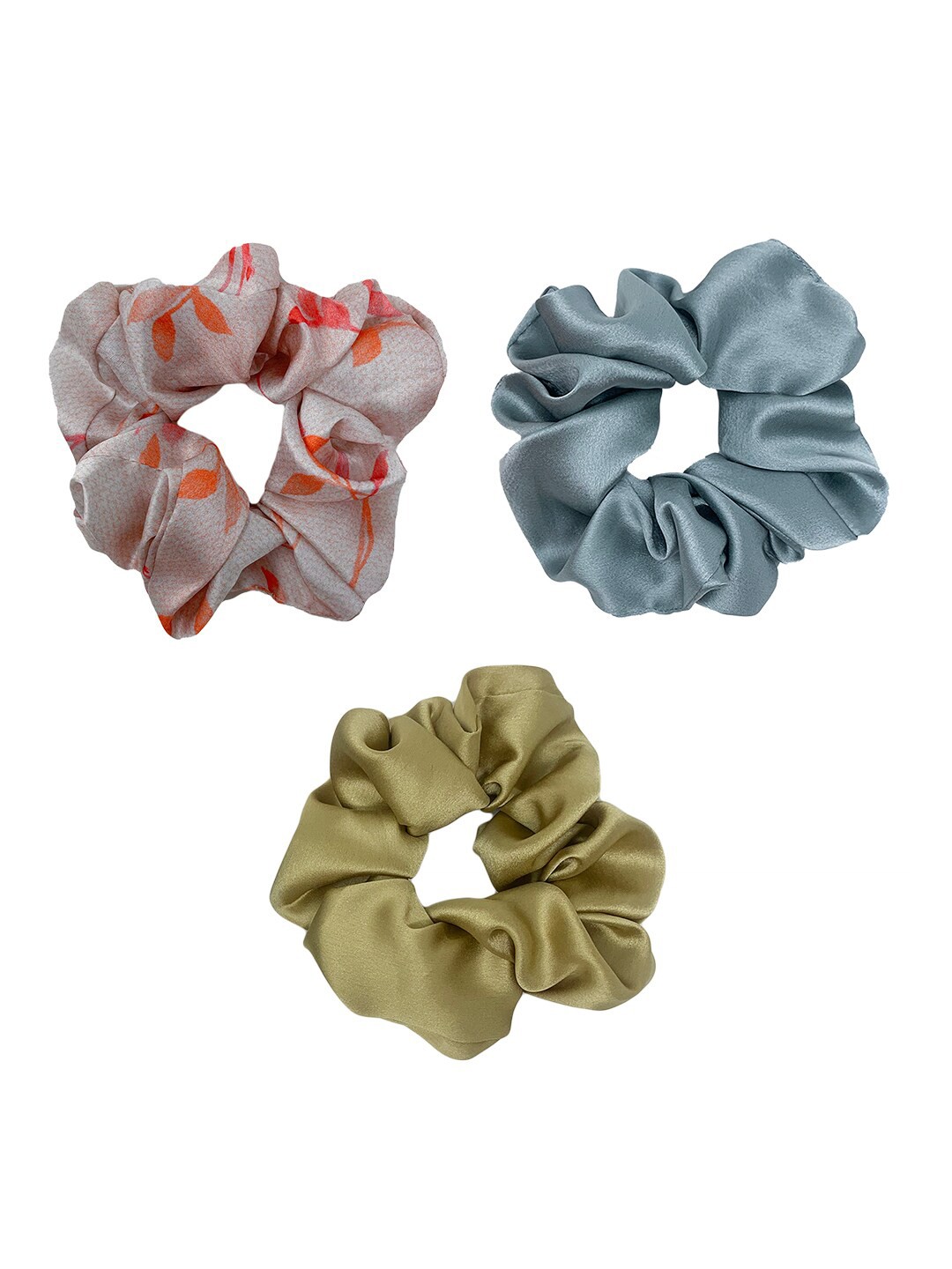 

Mint & Oak Women White & Khaki Set of 3 Hair Accessory Set