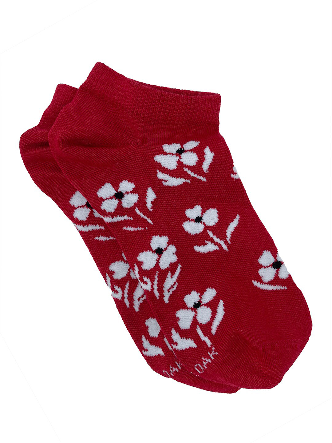 

Mint & Oak Women Red & White Patterned Ankle-Length Socks
