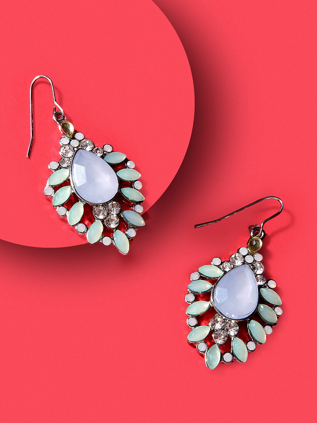 

Accessorize London Blue Floral Crystal Studs Earrings