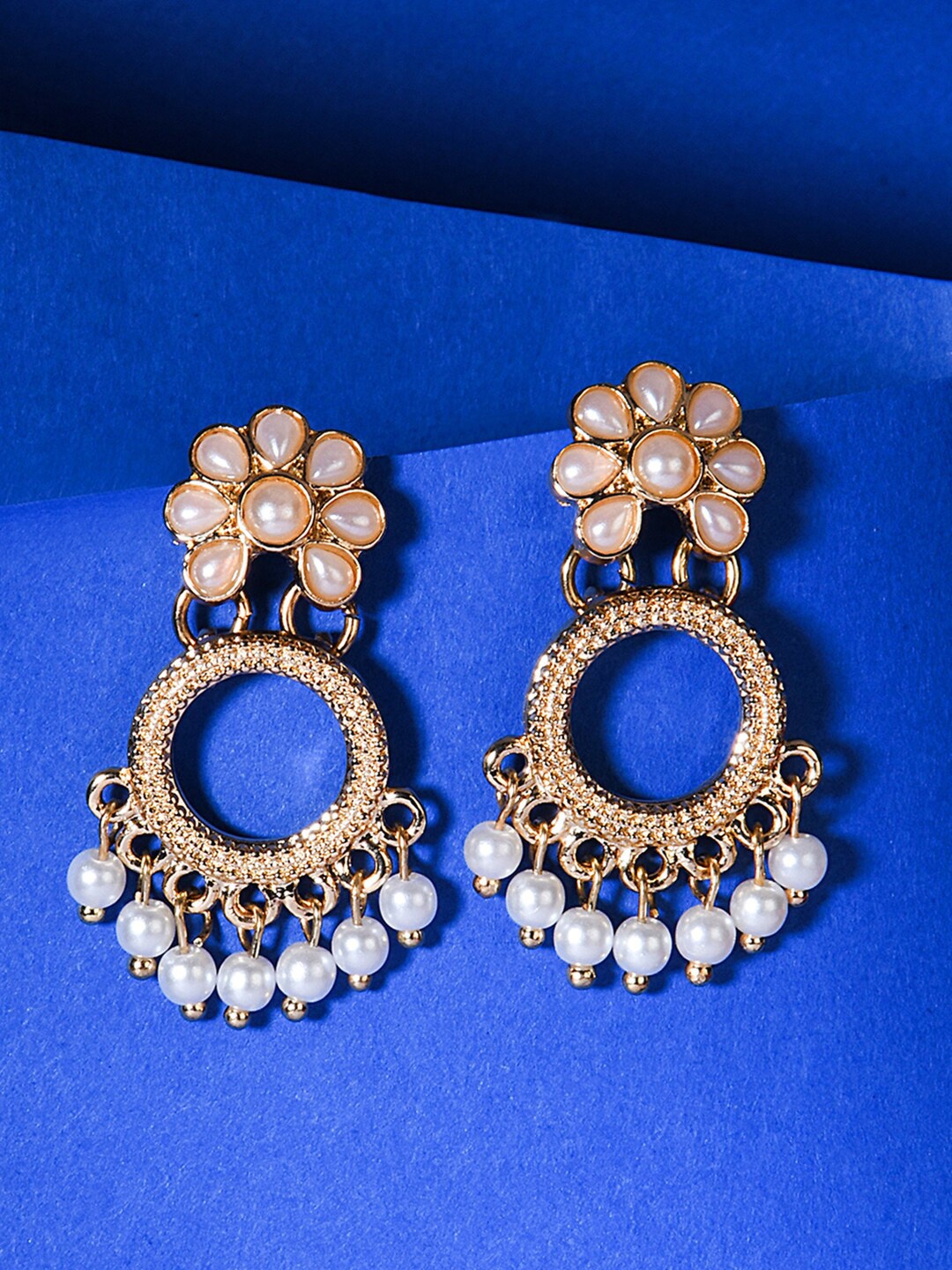 

Accessorize Gold & Pearl Temple Earring, Off white