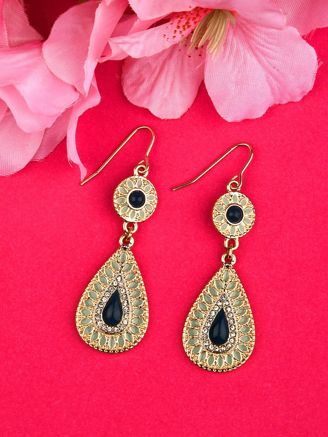 

Accessorize Green Geometric Drop Earrings