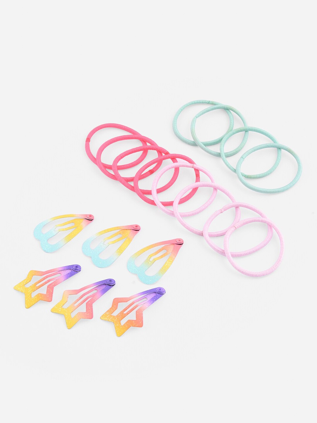 

Toniq Kids 18 Pcs Multicolor Bow Hair Clip & Rubber Band Set, Blue