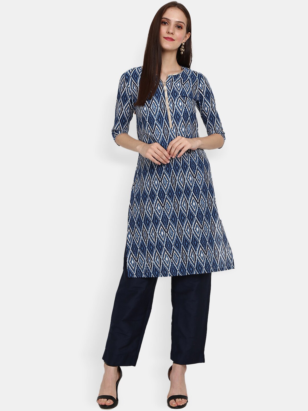 

V-Mart Women Blue Printed Kurta