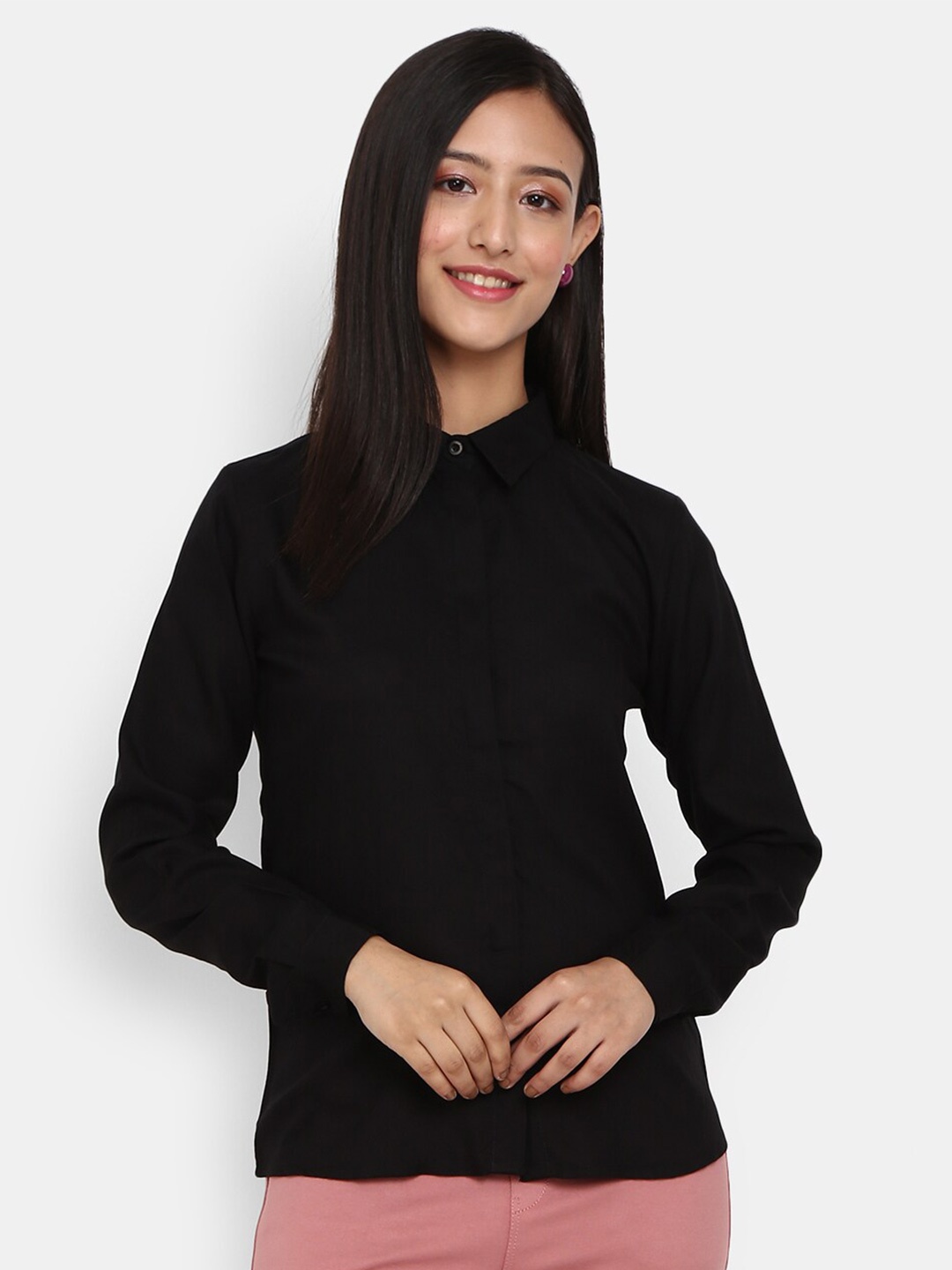 

V-Mart Women Black Casual Shirt