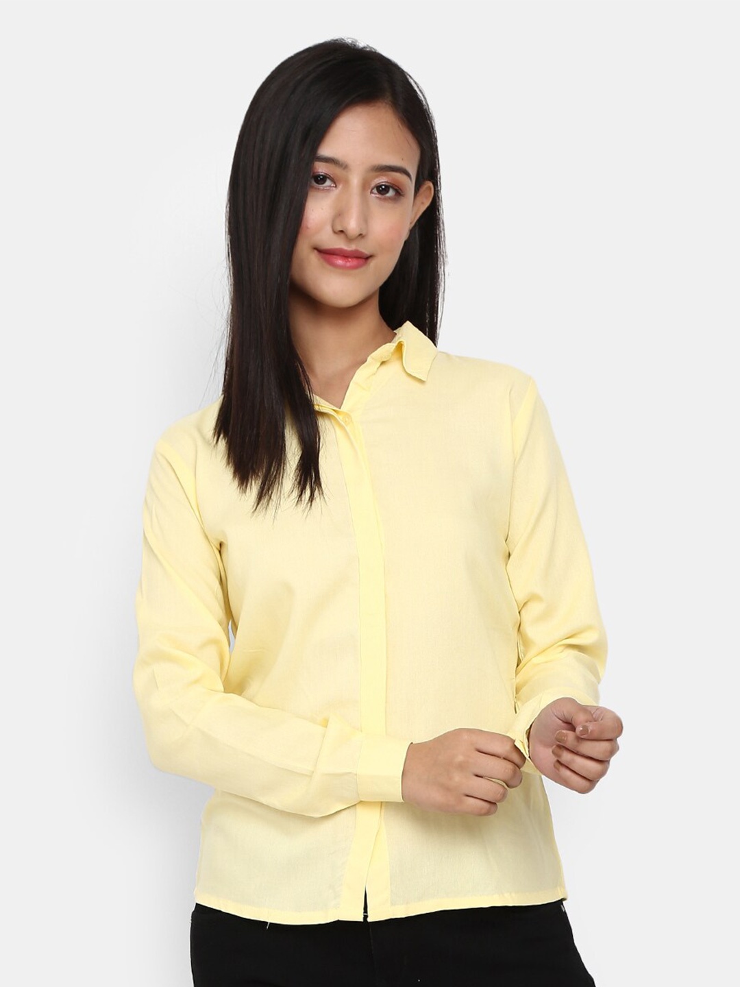 

V-Mart Women Yellow Casual Shirt