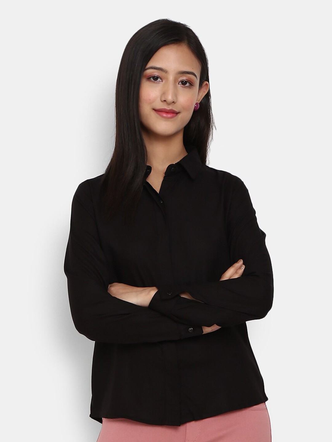 

V-Mart Women Black Casual Shirt
