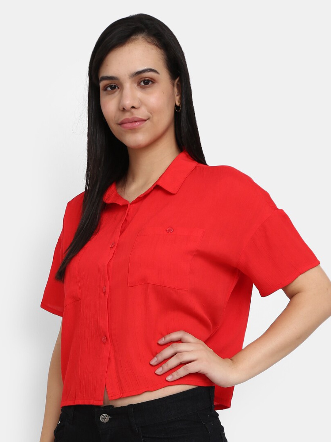 

V-Mart Women Red Casual Shirt