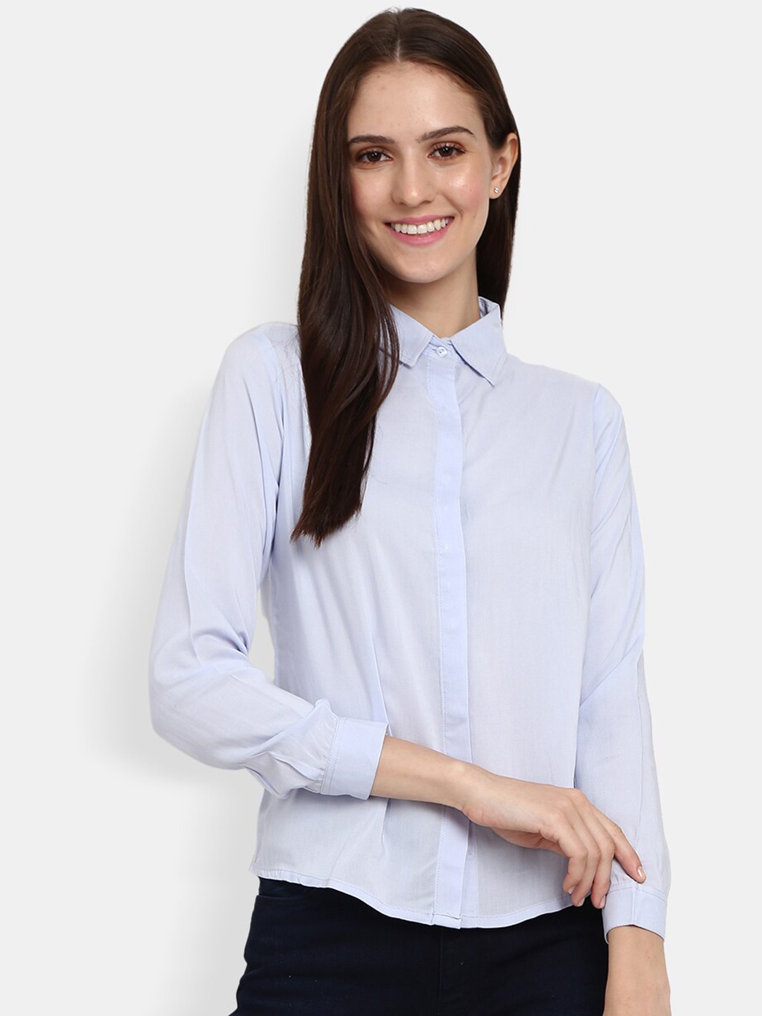 

V-Mart Women Blue Casual Shirt