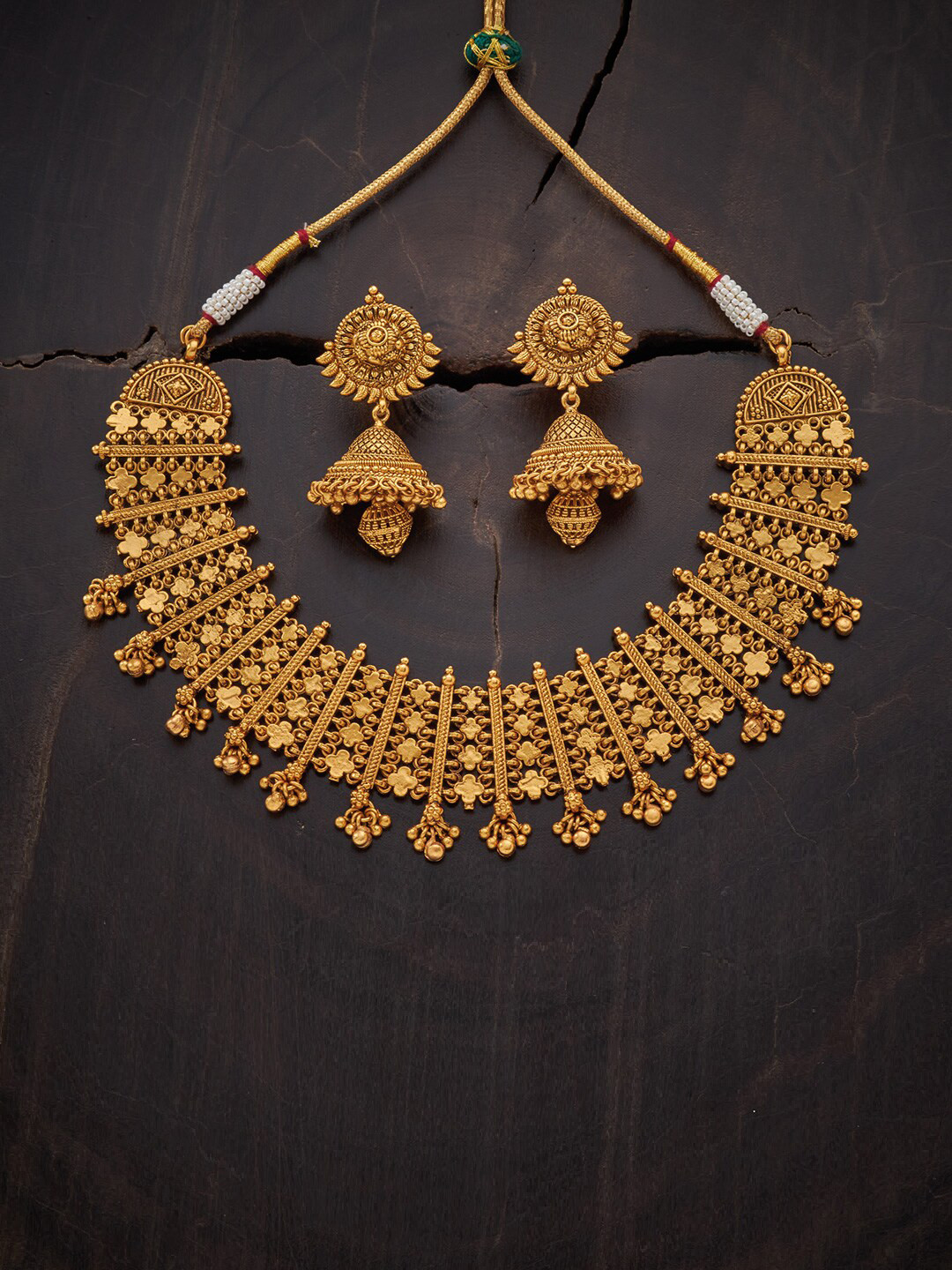 

Kushal's Fashion Jewellery Women Gold-Toned Antique Jewellery Set