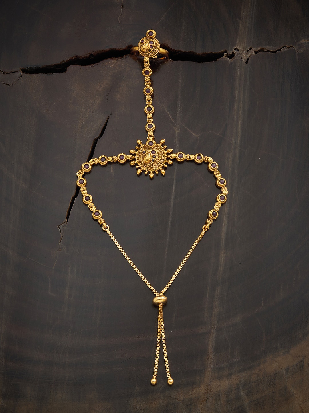 

Kushal's Fashion Jewellery Gold-Toned & Red Gold-Plated Wraparound Bracelet