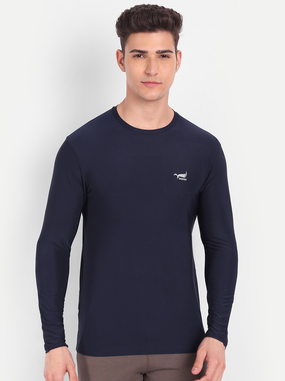 

NNN Men Black Applique T-shirt
