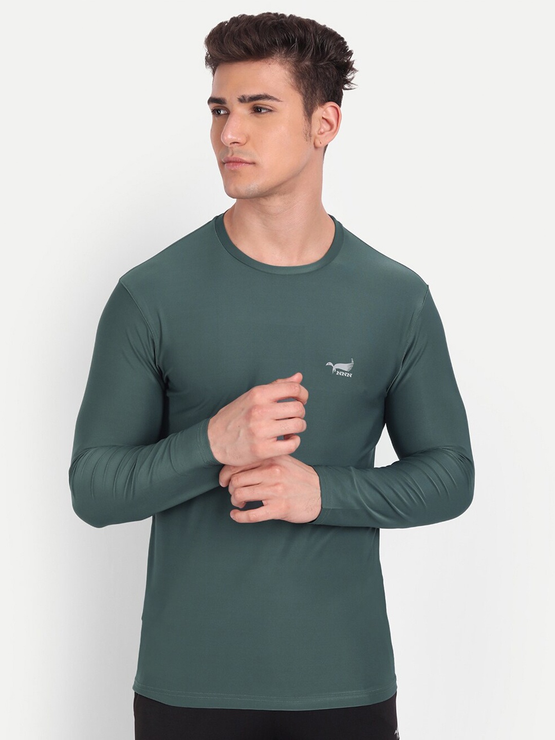 

NNN Men Olive Green & stargazer T-shirt