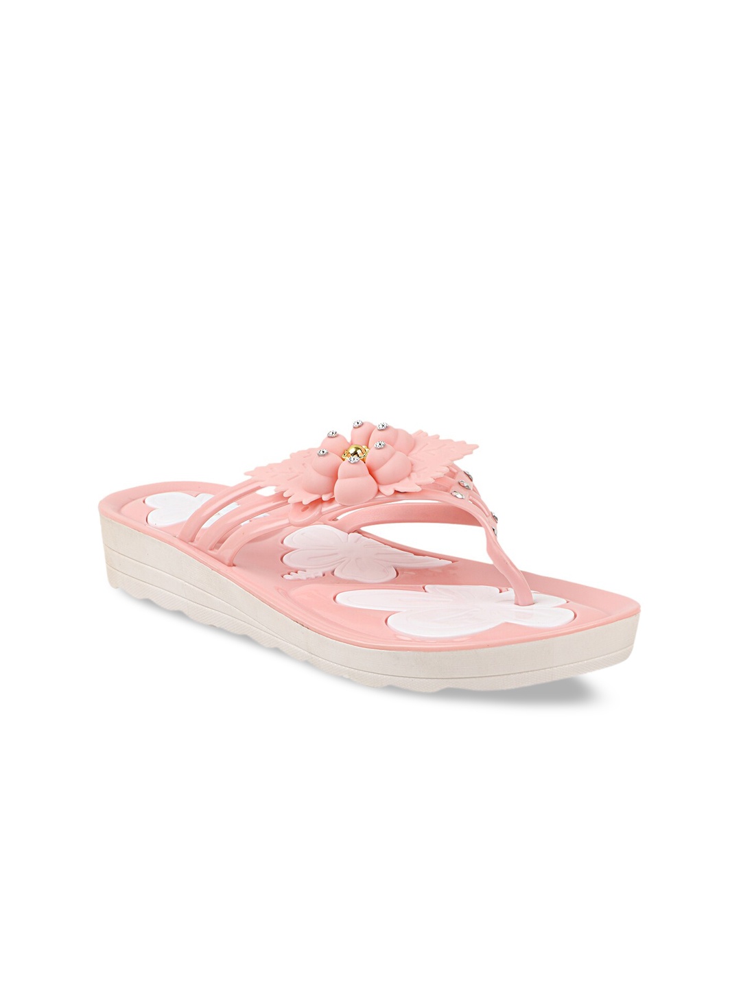 

Try Me Women Pink Embellished Ethnic Open Toe Flats