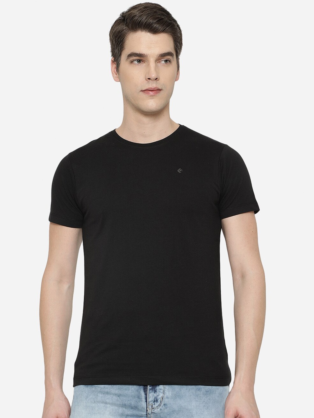 

Greenfibre Men Black Slim Fit T-shirt