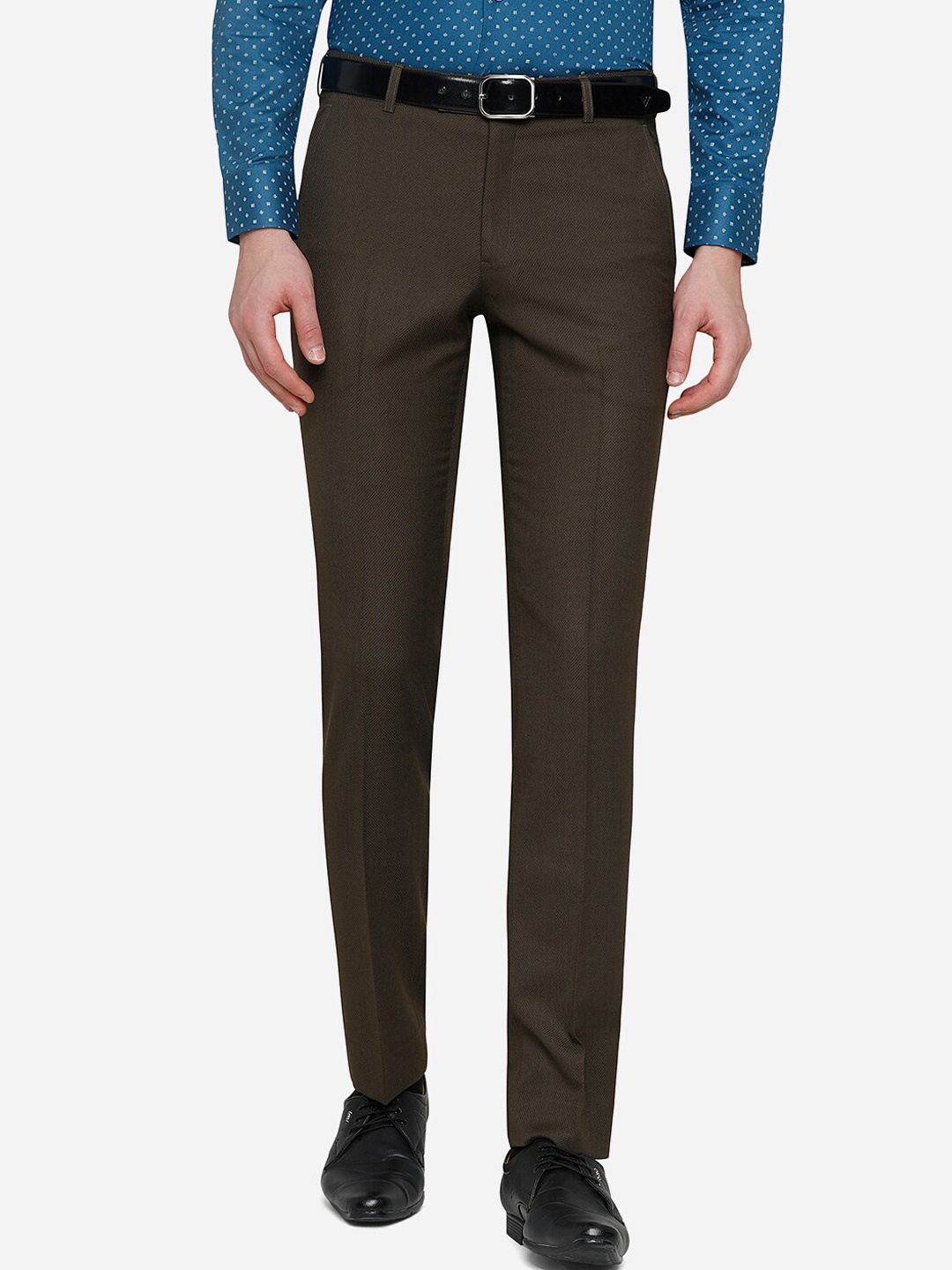 

Greenfibre Men Brown Slim Fit Trousers