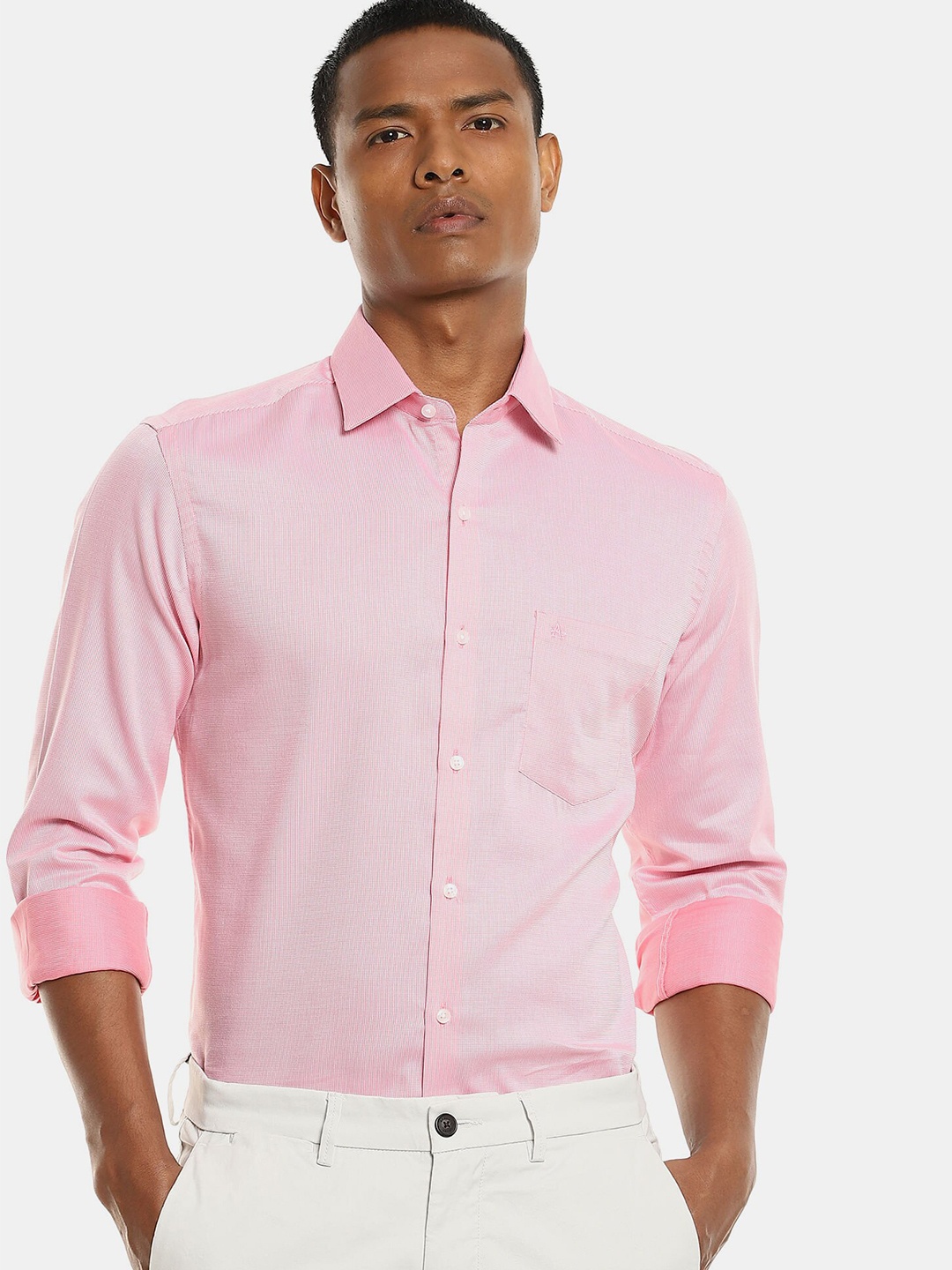 

Arrow Men Pink Slim Fit Casual Shirt