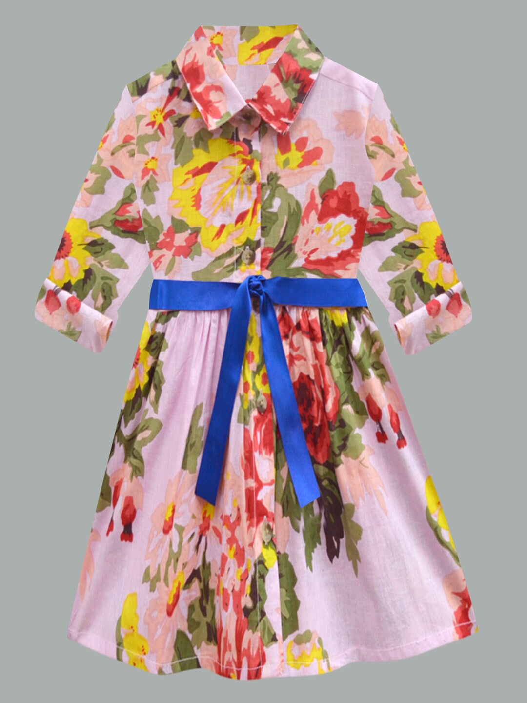 

A T U N Pink & margarita Floral Dress