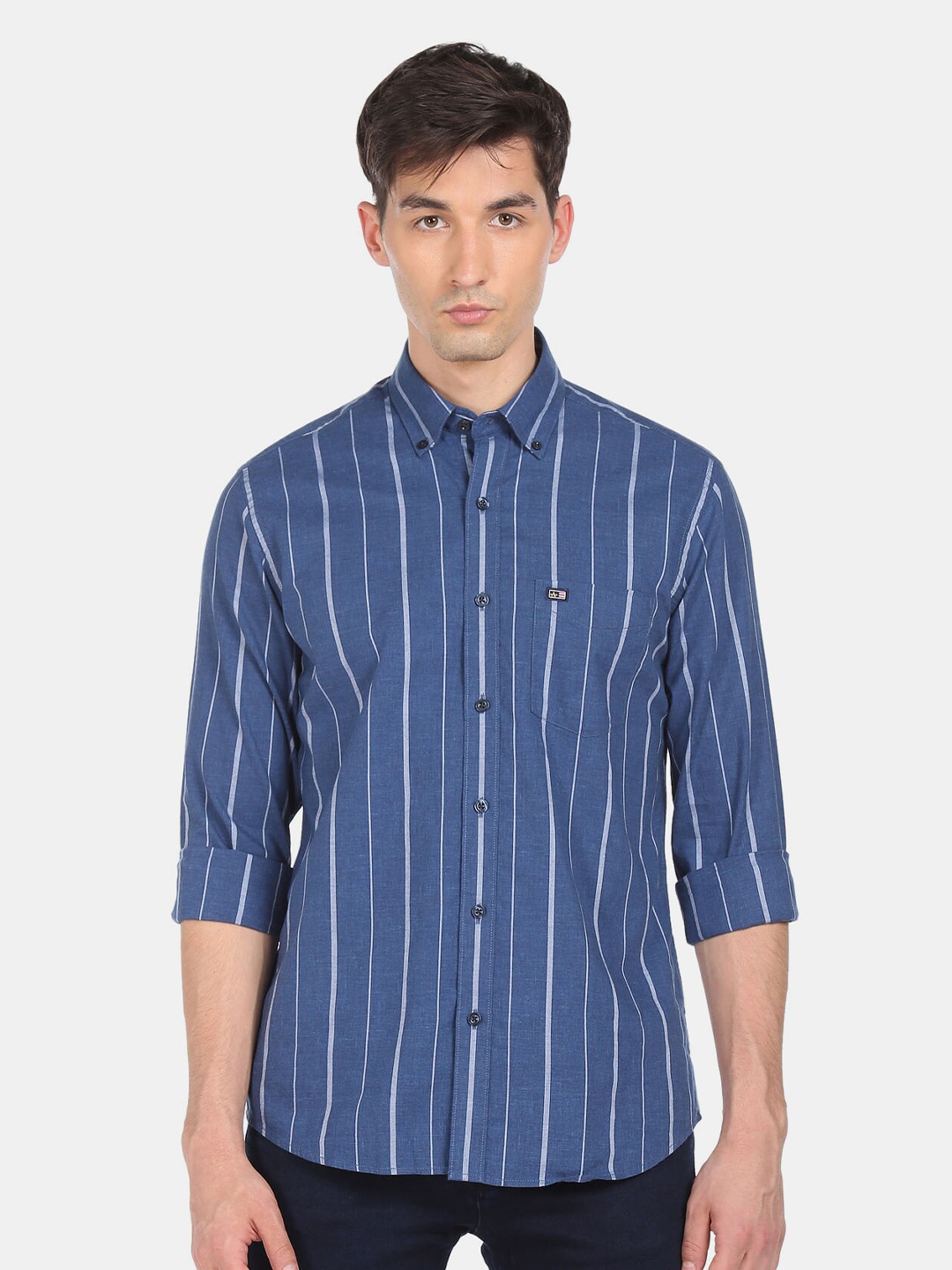 

Arrow Sport Men Blue Slim Fit Striped Casual Shirt